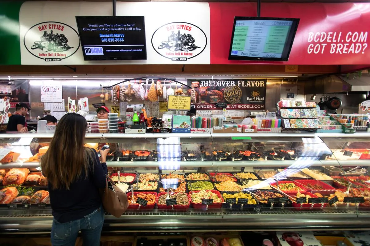 Bay Cities Italian Deli counter in Santa Monica