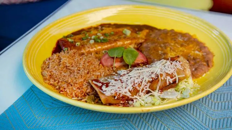 Classic combination plate at El Cholo