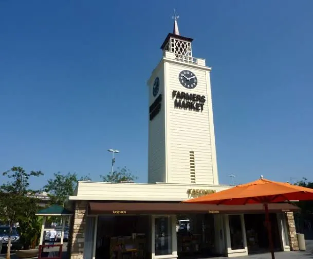 The 1948 clock tower at the Original Farmers Market