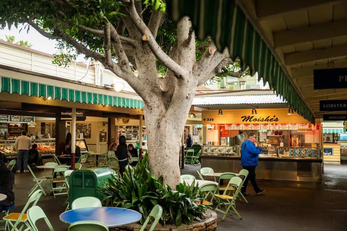 Open-air stalls at the Original Farmers Market