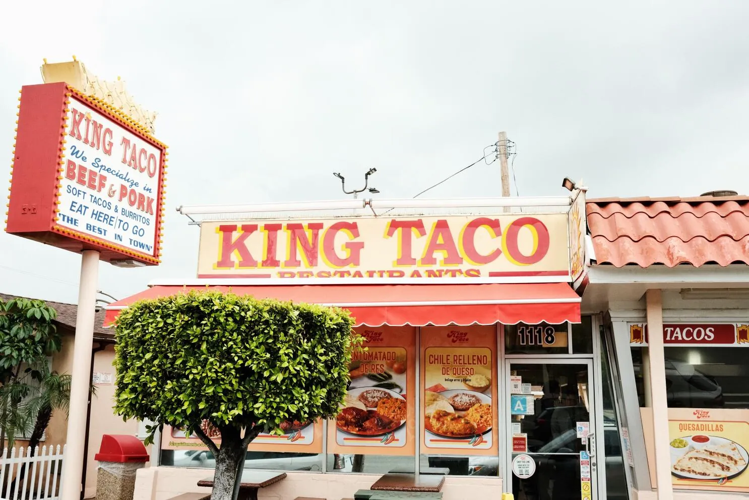 King Taco storefront sign