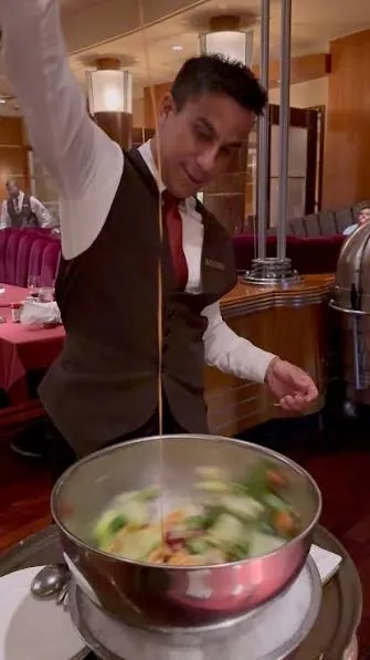 Lawry's Spinning Bowl salad tossed tableside