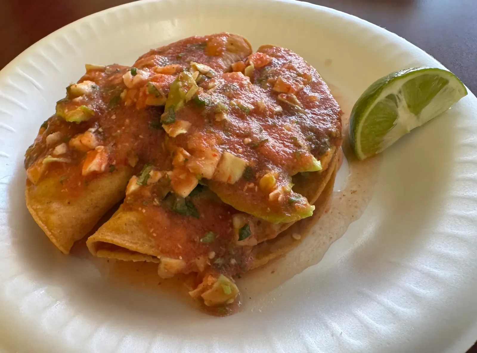 Crispy shrimp taco from Mariscos Jalisco