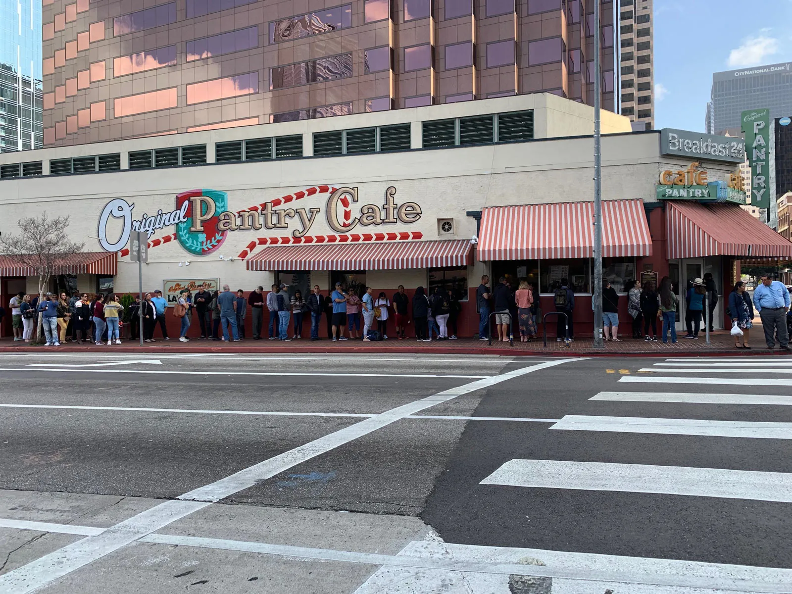 The Original Pantry Cafe exterior in Downtown LA